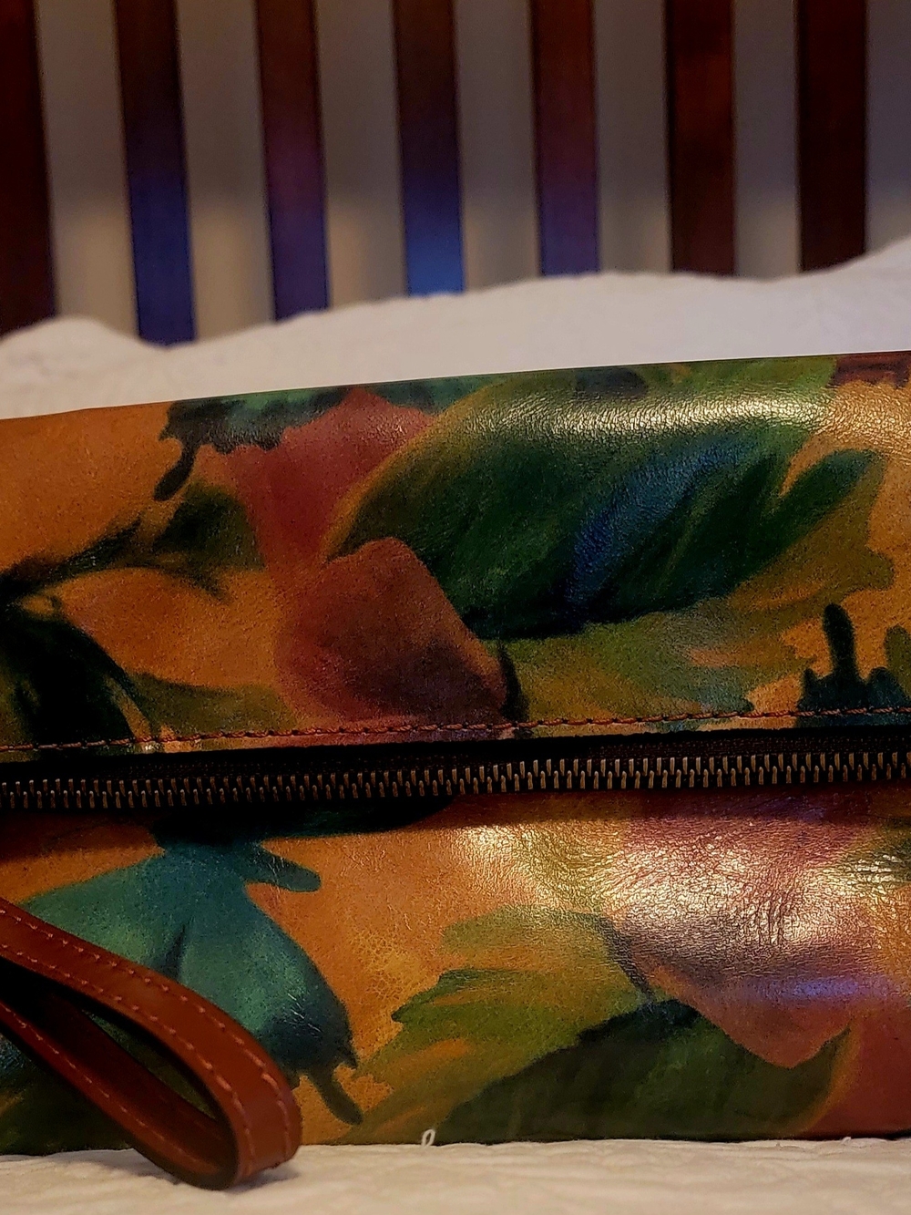 Patricia Nash Foldover Clutch Wristlet Watercolor Butterfly